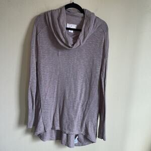 Anthropologie Ruby Moon Oversized Casual Cowl Neck Sweater Knitted Tan Sz M